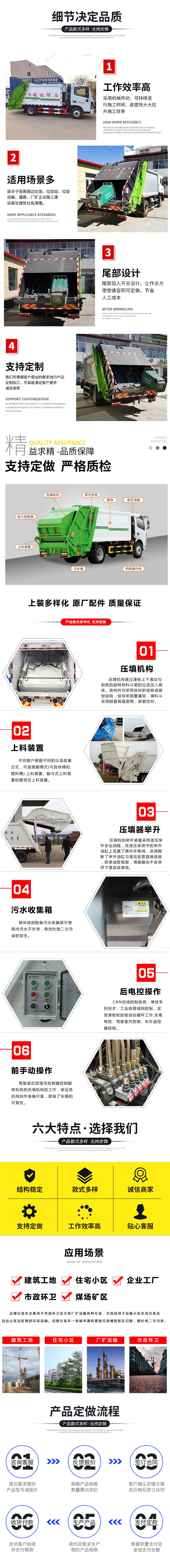 湖北 國六9立方東風多利卡D7 壓縮垃圾車